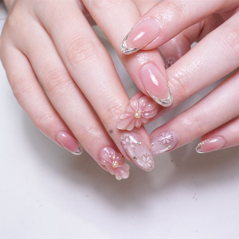 Litnailのフィルイン施術によるジェルネイル|明石・大久保のネイルサロン